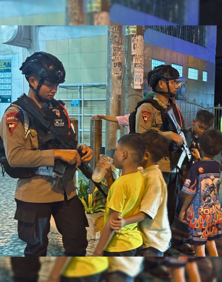 Patroli Ramadhan Humanis, Patroli Gabungan Jamin Keamanan Tarawih di Tebing Tinggi