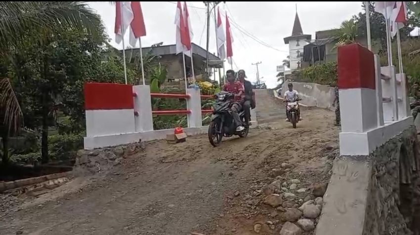 Satgas Gulbencal Kodam I/BB Tuntaskan Rehabilitasi Jembatan Aramco di Sangkunur Tapanuli Selatan, Akses Warga Kembali Normal
