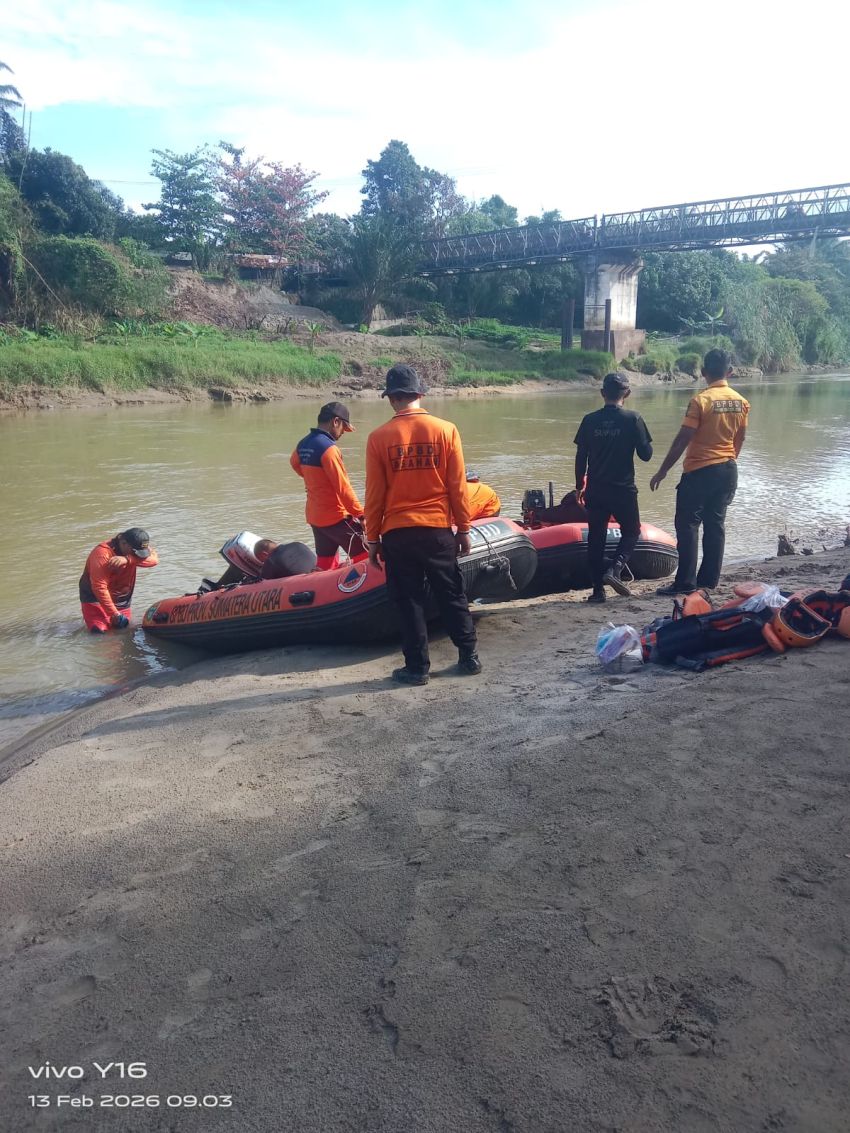 Remaja Hanyut di Sungai Silau Asahan Saat Berenang