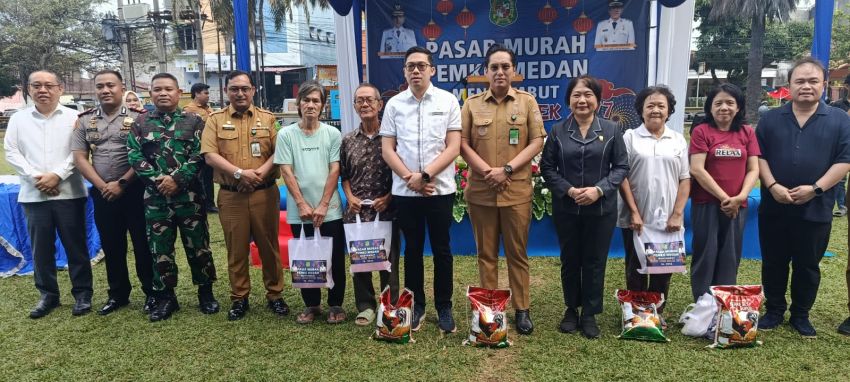 Wali Kota Medan Rico Waas Buka Pasar Murah Menyambut Imlek 2577 Tahun 2026