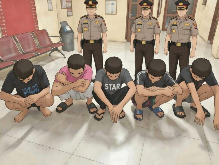 Polresta Deli Serdang Lakukan Pembinaan kepada 5 Anak di Bawah Umur yang Hendak Tawuran