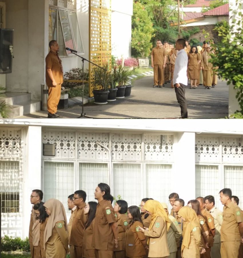 Apel Rutin Dinas SDABMBK Kota Medan, Pegawai Diminta Tingkatkan Kinerja Dan Utamakan Keselamatan Kerja