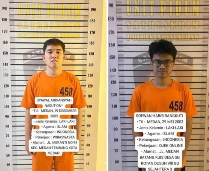Ini Tampang dan Peran 2 Tersangka Pelaku Pembunuh Cewek Asal Labura