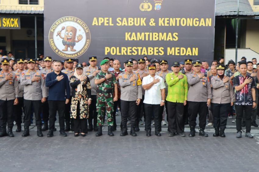 Polrestabes Medan Gelar Apel Sabuk dan Kentongan Kamtibmas serta Halal Bihalal Idul Fitri 1447 H
