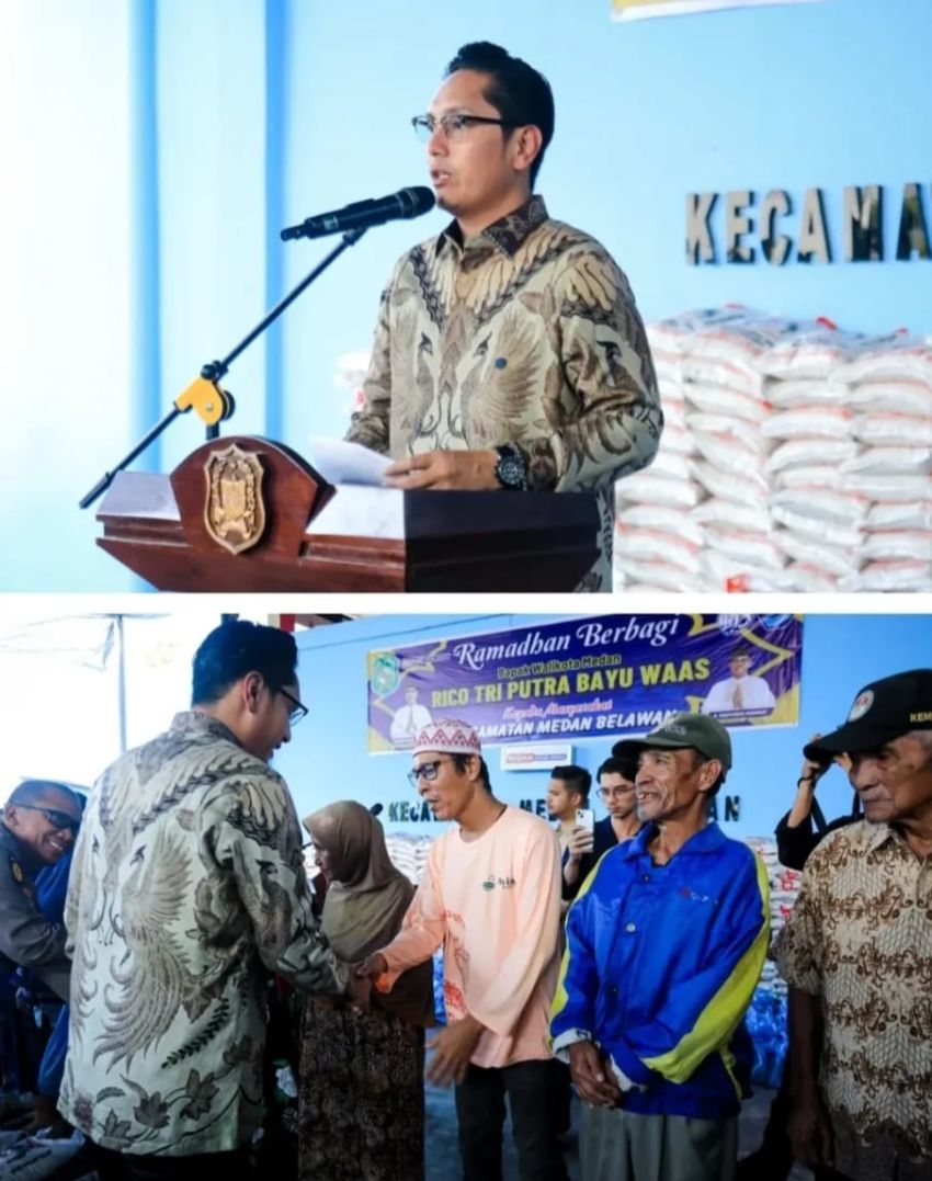 Ramadan Berbagi Dengan Warga Belawan, Rico Waas : Hidup Harus Saling Peduli Dan Membantu