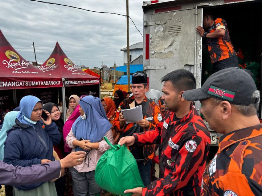 MPW Pemuda Pancasila Sumut Salurkan 500 Paket Sembako untuk Korban Bencana Aceh Tamiang