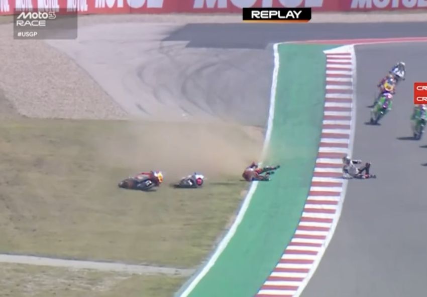 Diumbang Dapat Podium, Eh...Pembalap Indonesia Veda Ega Pratama Terjatuh di Moto3 Amerika Serikat