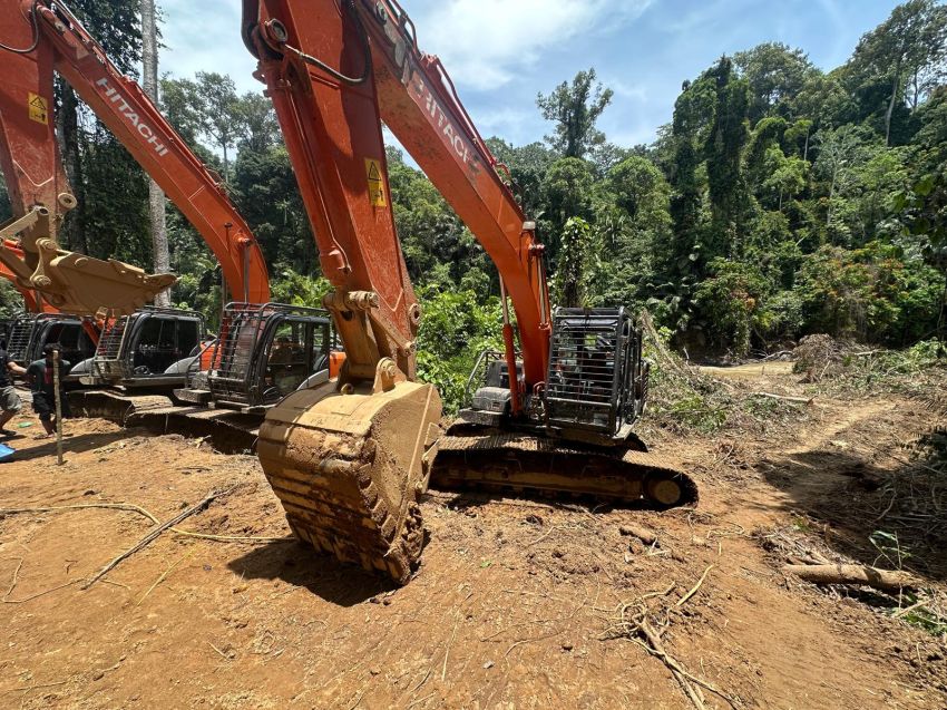 Polda Sumut Sita 14 Eskavator di Tambang Emas Ilegal Madina, 7 Orang Ditangkap