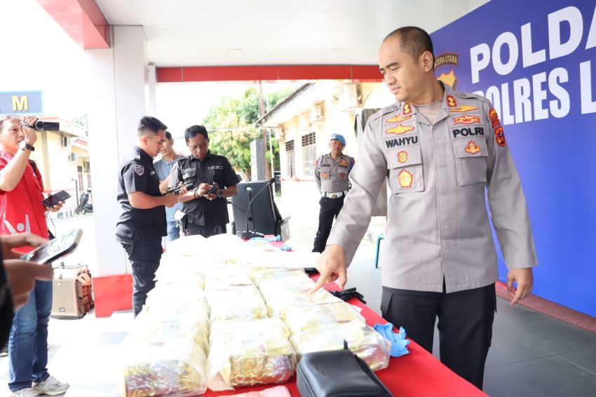 Polres Labuhanbatu Gagalkan Peredaran Sabu 31,5 Kg dan Ekstasi 30.000 Butir di Jalinsum Labura