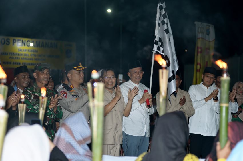 Pawai Obor dan Mobil Hias Sambut Idul Fitri 1447 H di Sergai