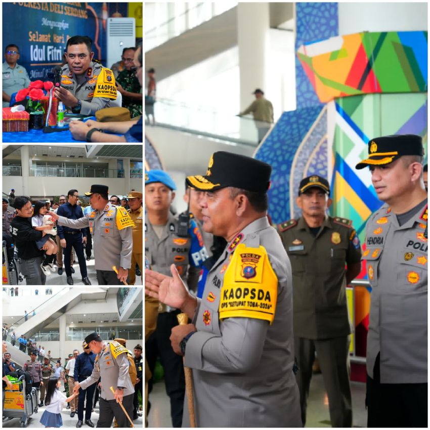 Kapolda Sumut Didampingi Kapolresta Deli Serdang  Pastikan Keamanan dan Kenyamanan Penumpang Jelang Mudik Lebaran 2026