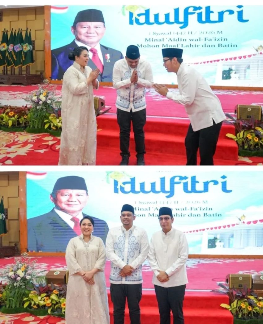 Pererat Silaturahmi Antarkepala Daerah, Rico Waas Hadiri Open House Idulfitri Gubsu