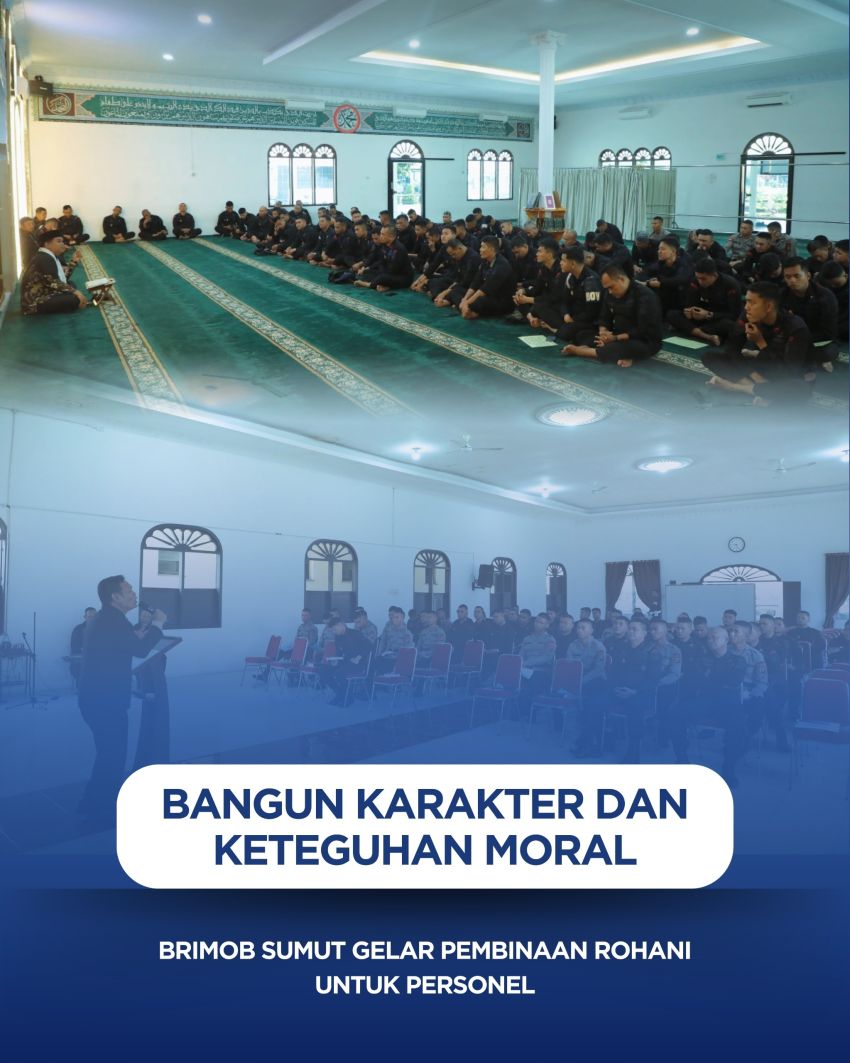 Bangun Karakter dan Keteguhan Moral, Brimob Sumut Gelar Pembinaan Rohani untuk Personel