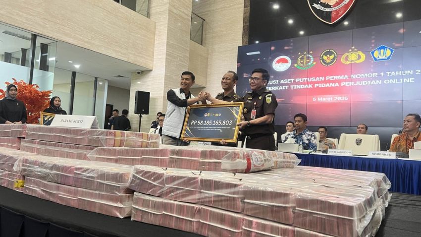 Polri Serahkan Rp 58,1 Miliar Hasil Rampasan Judi Online ke Negara