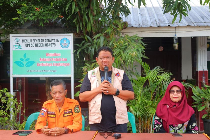 BPBD Kota Medan Gelar Sosialisasi dan Simulasi Penanggulangan Bencana di SDN 064979 Medan Sunggal