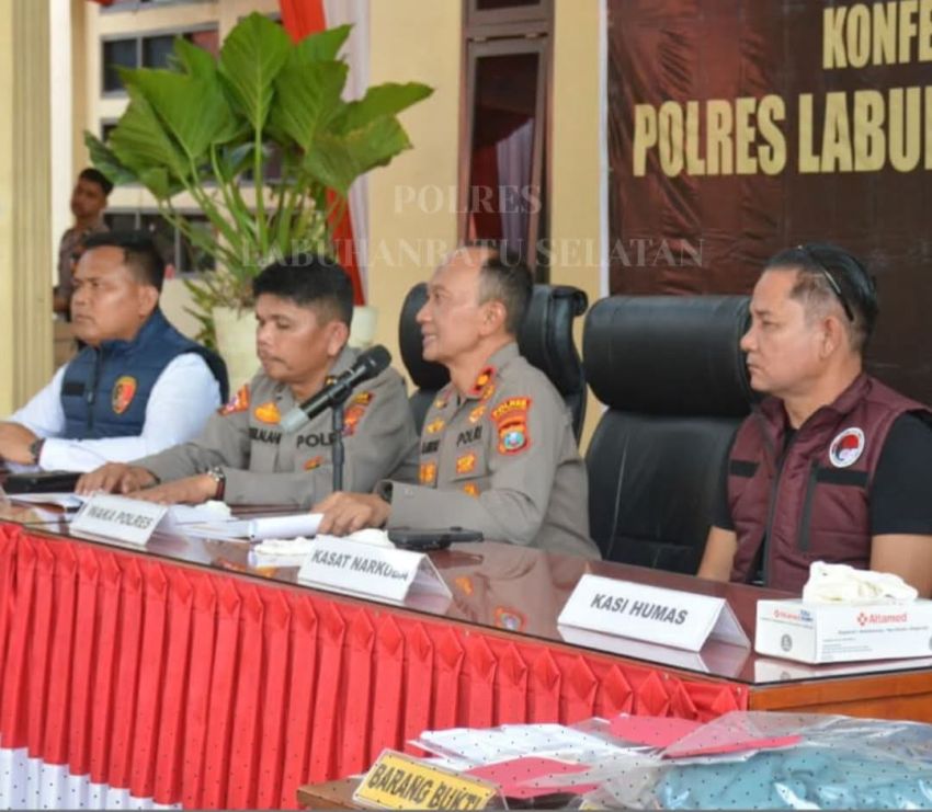 Polres Labusel Ungkap 23 Kasus Narkotika dan Catat Penurunan Kriminalitas Periode Januari-Februari