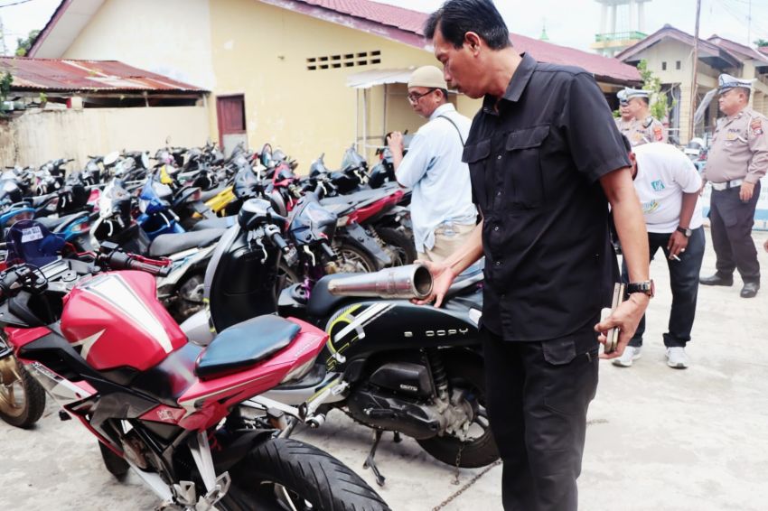 Polres Binjai Amankan 14 Unit Sepeda Motor Terlibat Aksi Balap Liar dan Begal