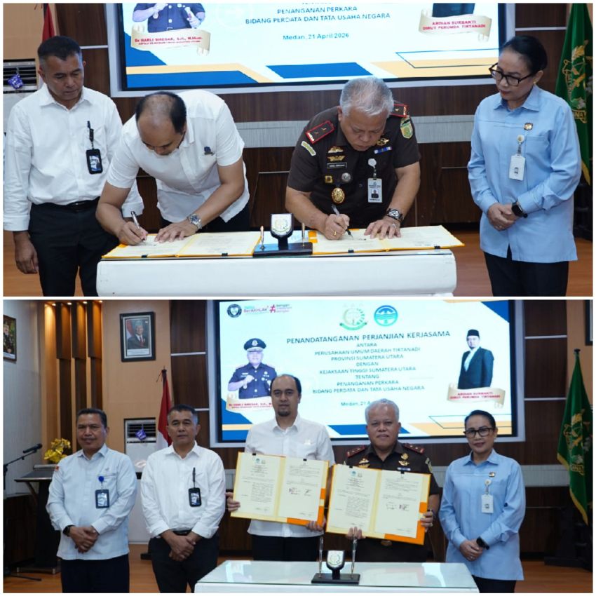 Perumda Tirtanadi Jalin Kerjasama dengan Jaksa Pengacara Negara Kejati Sumatera Utara