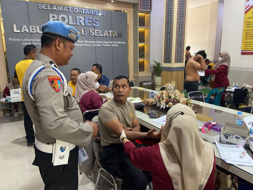 Polres Labusel Pastikan Pelayanan Tetap Prima Lewat Medical Check-Up Personel