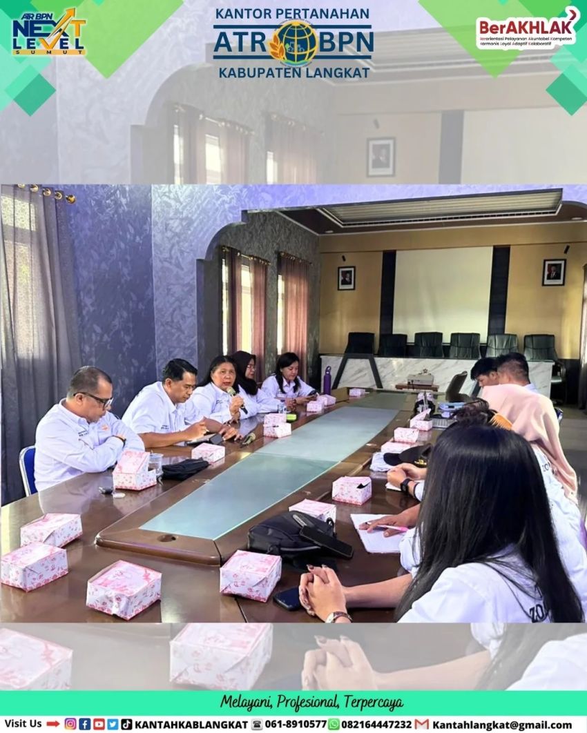 Wujud Komitmen Kantor Pertanahan Kabupaten Langkat Tingkatkan Akurasi dan Kualitas Data Pertanahan