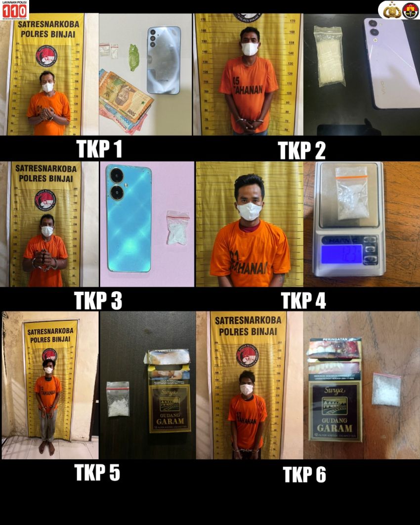 Pengedar Narkoba Binjai Barat dan Binjai Timur Disikat Polres Binjai
