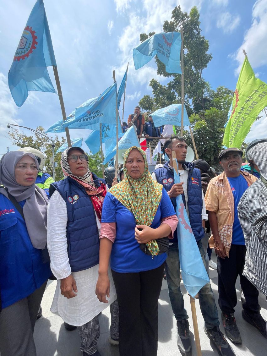 Kantor Gubernur di Geruduk Massa KSPSI AGN, Desak Bobby Nasution Copot Kadisnaker