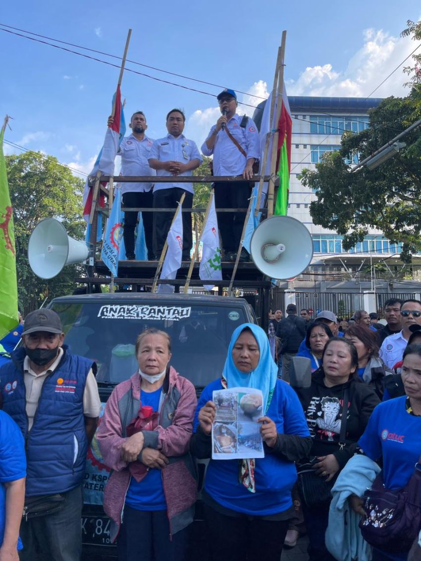 KSPSI AGN Sumut Tuntut Keadilan Untuk Buruh Sambangi Polda, Kejati dan Kantor Gubernur