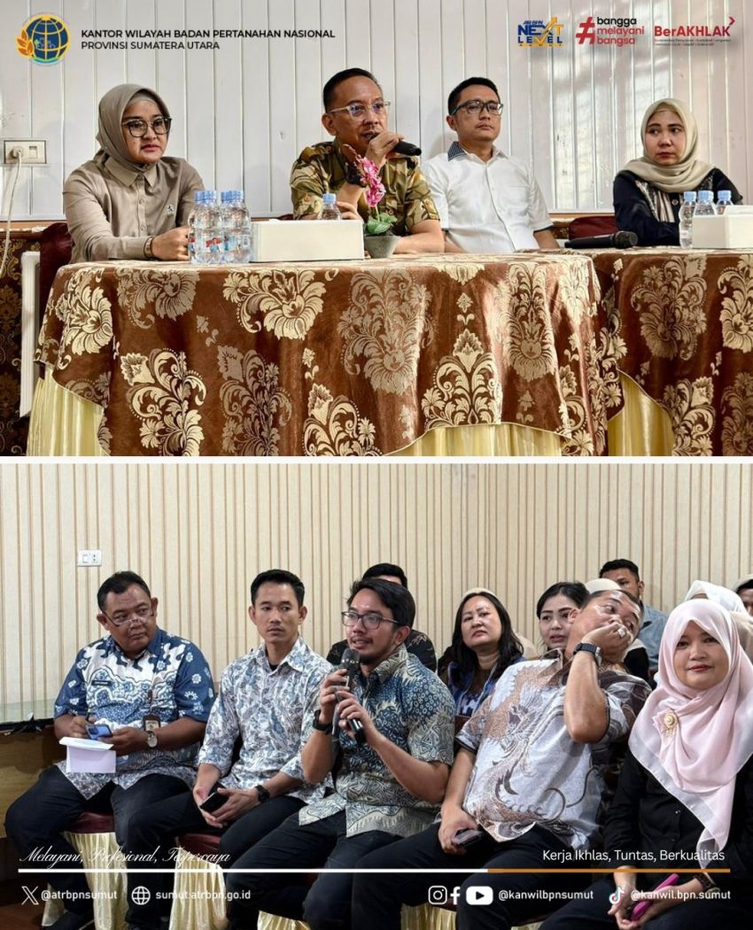 Monitoring dan Evaluasi PTSL Dilaksanakan di Kantor Pertanahan Kota Binjai,  Karo dan Langkat