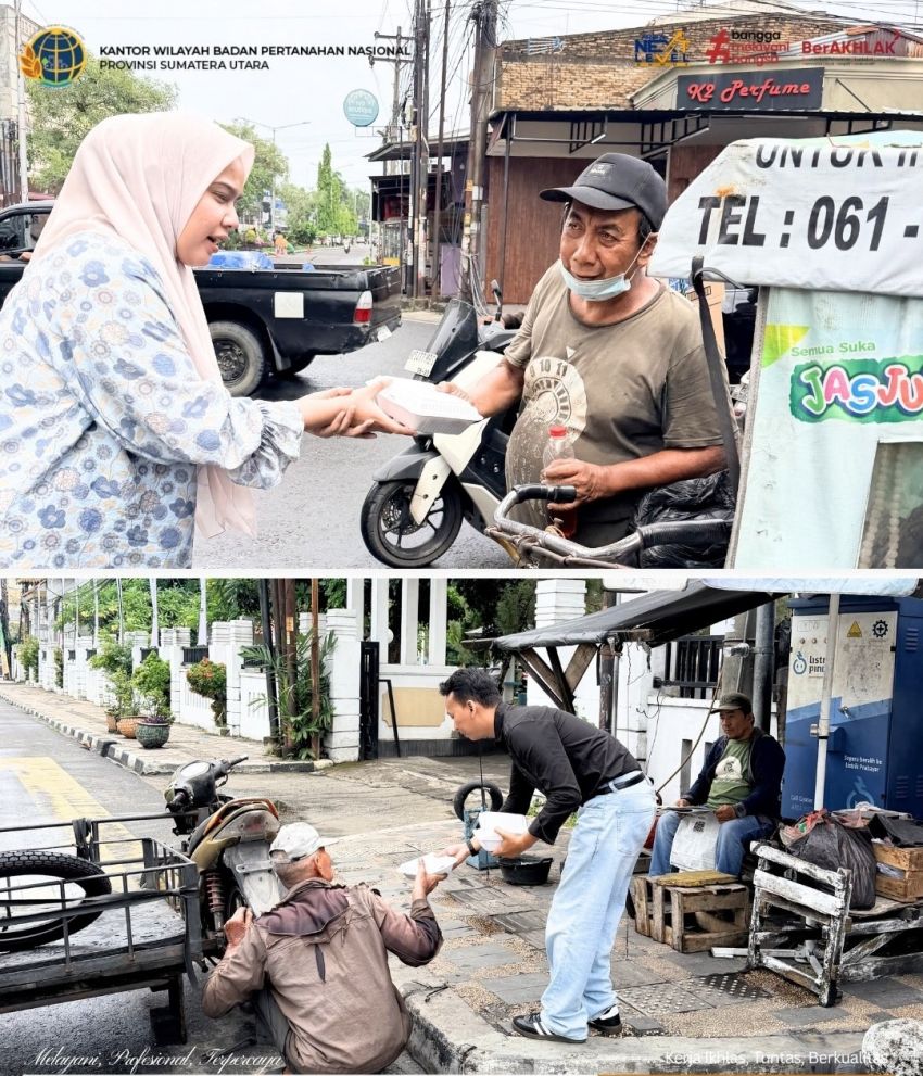 Kanwil BPN Provsu  Gelar &ldquo;Jumat Berkah&rdquo;, Wujud Kepedulian dan Semangat Berbagi
