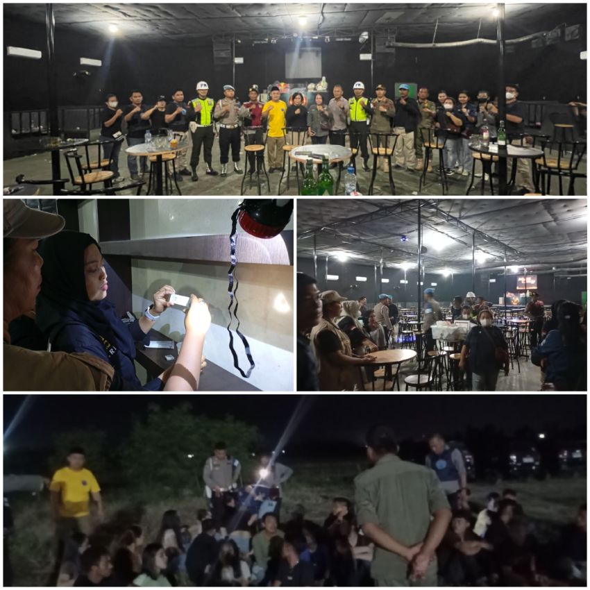 Razia Gabungan BNNK Sergai Amankan 50 Pengguna Narkoba di THM