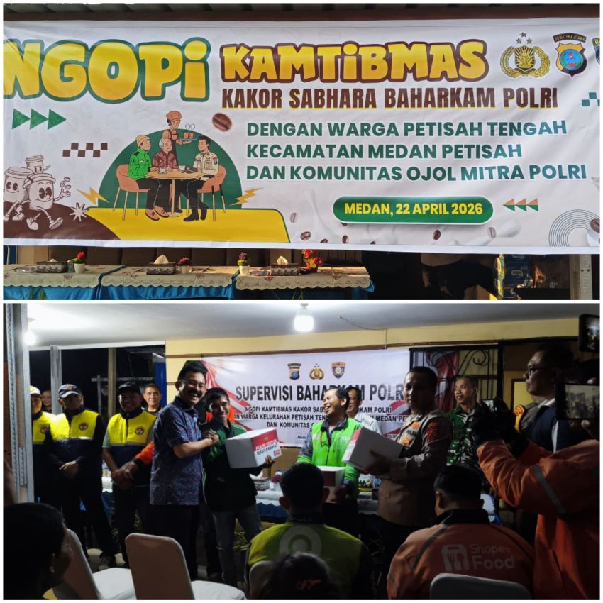 Ngopi Kamtibmas di Medan, Baharkam Polri Perkuat Kolaborasi Warga dan Ojol Jaga Keamanan