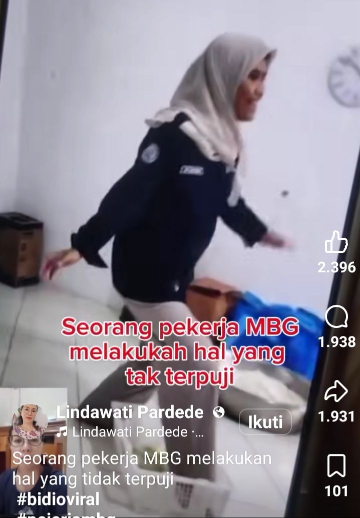 Alamak! Pegawai Terekam Injak Buah Melon di Dapur MBG, Tuai Kecaman Publik