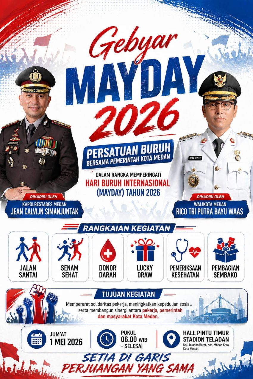 KSPSI AGN Gelar Peringatan Hari Buruh dengan Beragam Kegiatan Sosial dan Olahraga, Sekaligus Sambut Piala AFF di Medan