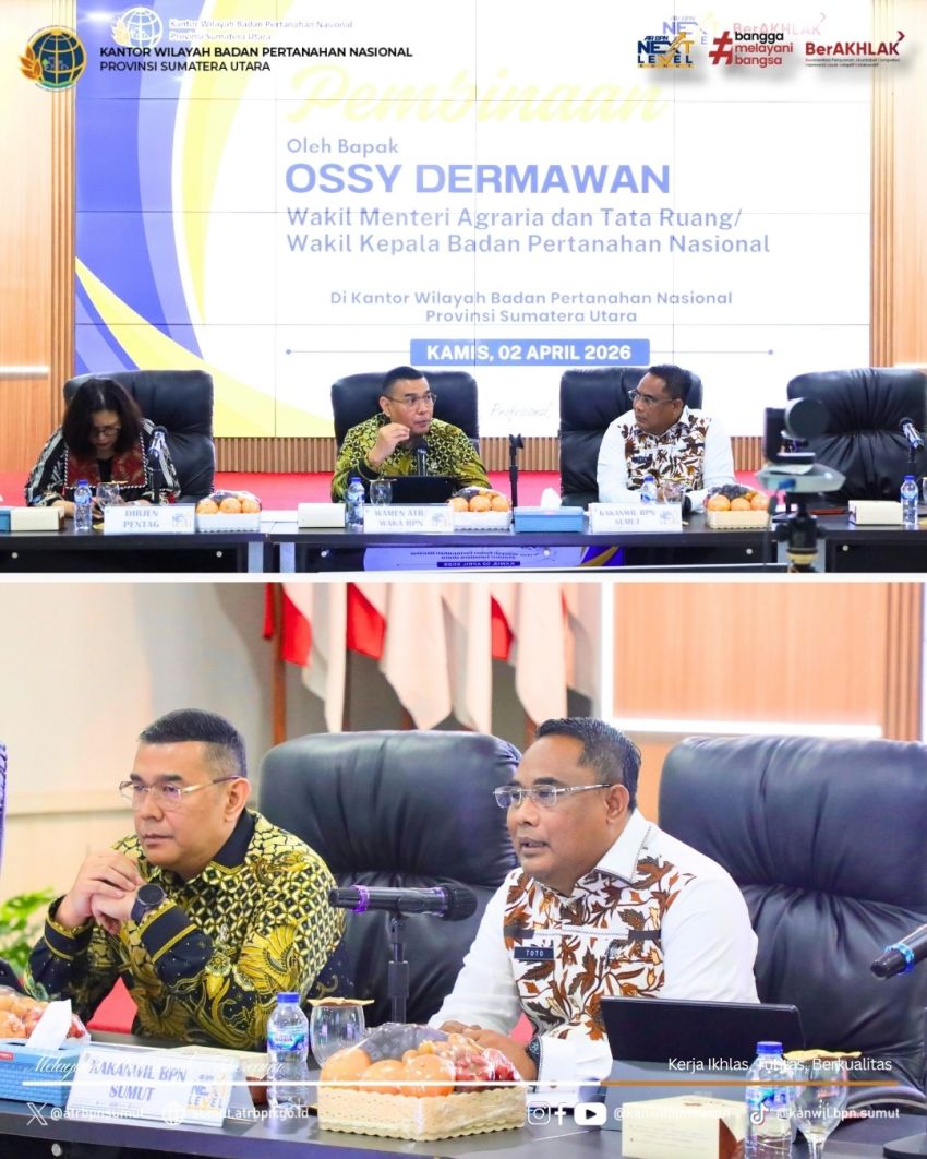 Wakil Menteri ATR/BPN Ossy Dermawan Sidak ke  BPN Sumut