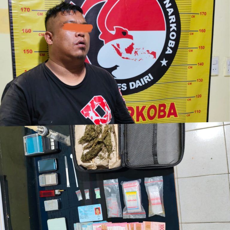 Simpan Sabu, Ekstasi Hingga Ganja, Warga Parbuluan Diringkus Polres Dairi