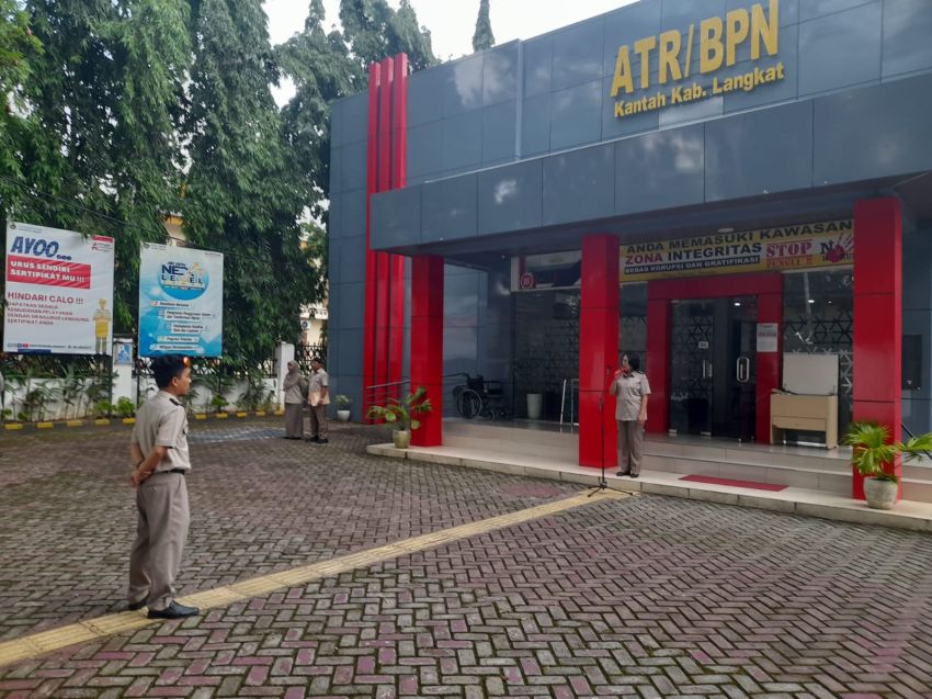 Apel Pagi Kantor Pertanahan Kabupaten Langkat: Penegasan Disiplin dan Penguatan Pelaksanaan WFH