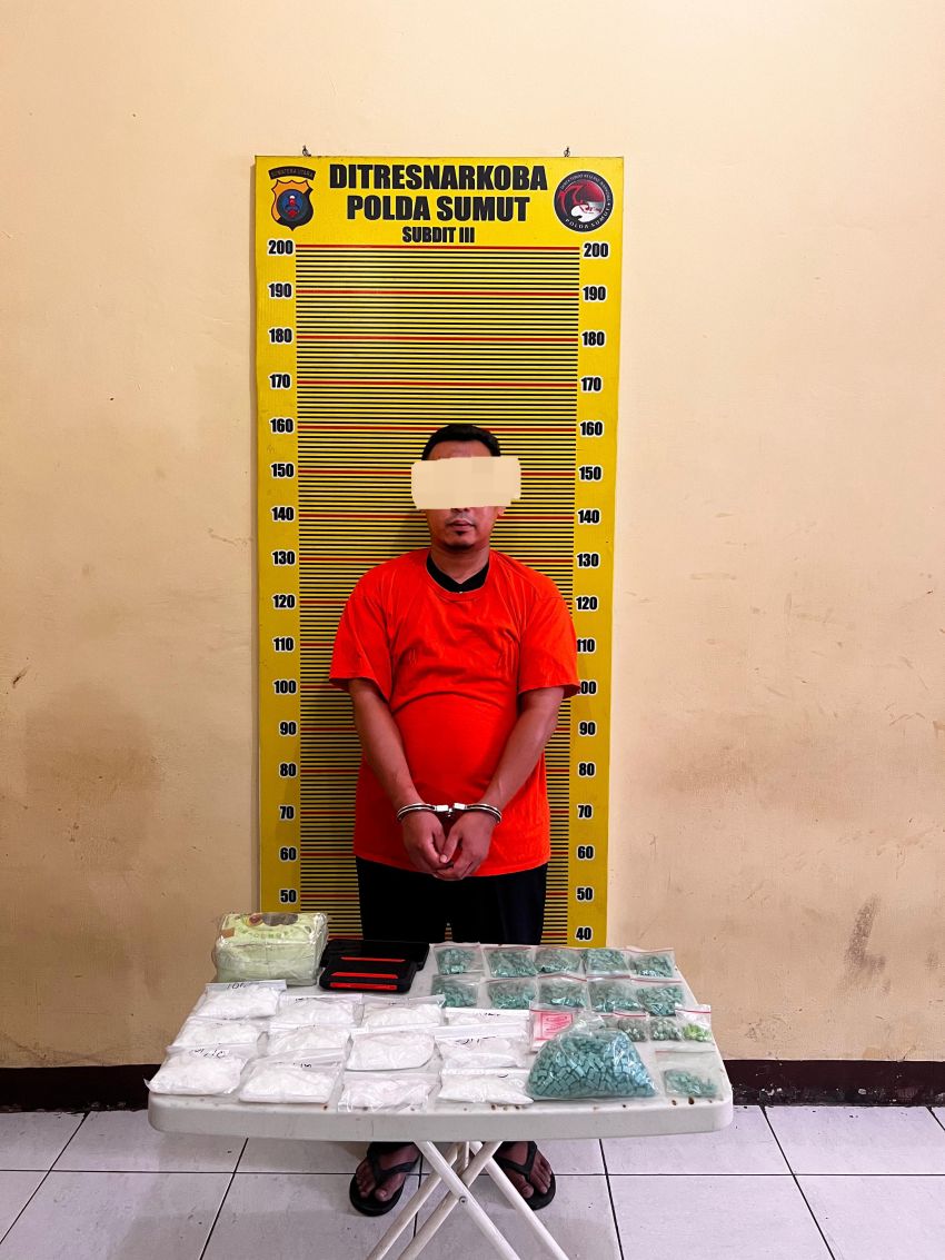 Ditresnarkoba Polda Sumut Ungkap Peredaran 2 Kg Sabu dan 2.000 Butir Ekstasi, Seorang Oknum Guru Ditangkap