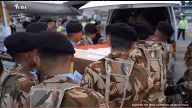 Jenazah 3 Prajurit TNI Gugur di Lebanon Tiba di Indonesia