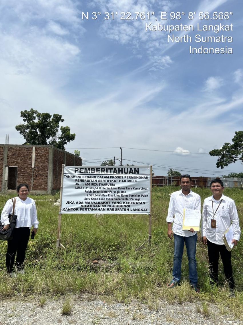 Kantah Langkat Laksanakan  Cek Lapangan di Desa Timbang Jaya dan Desa Pancur Ido