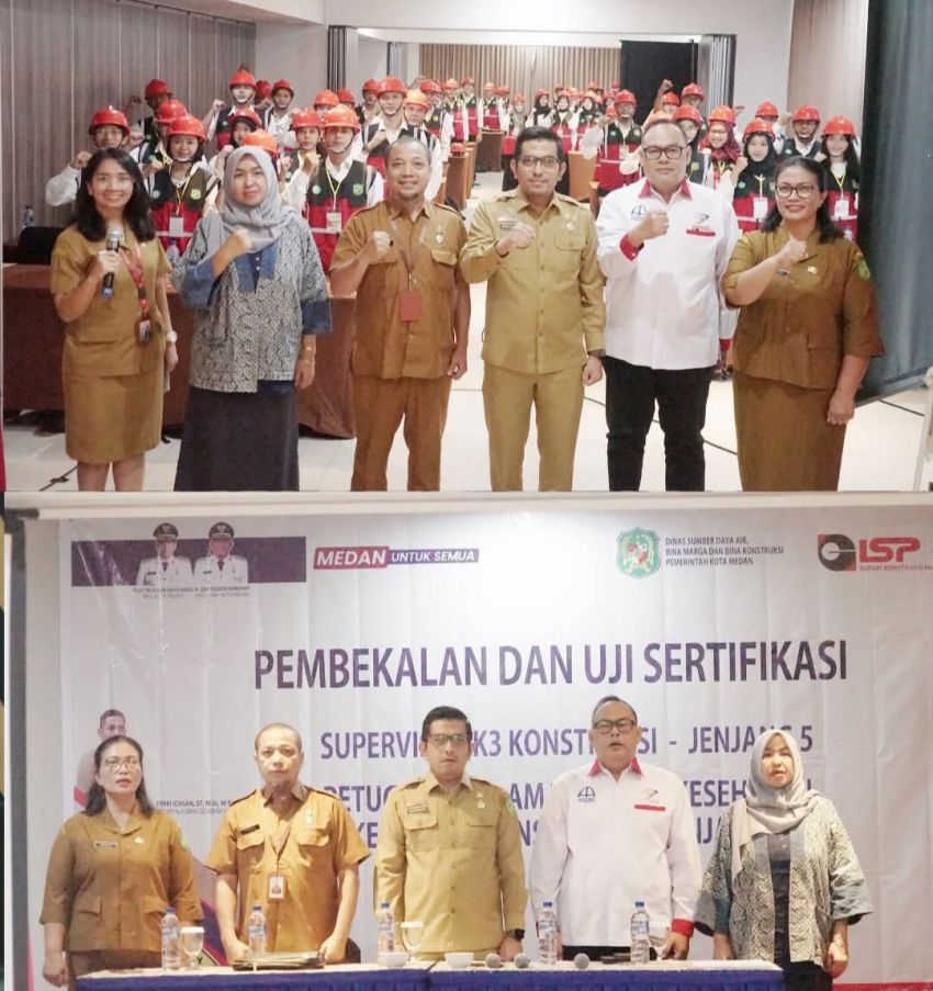 Dinas SDABMBK Kota Medan Gelar Pembekalan dan Uji Sertifikasi Tenaga Kerja Konstruksi