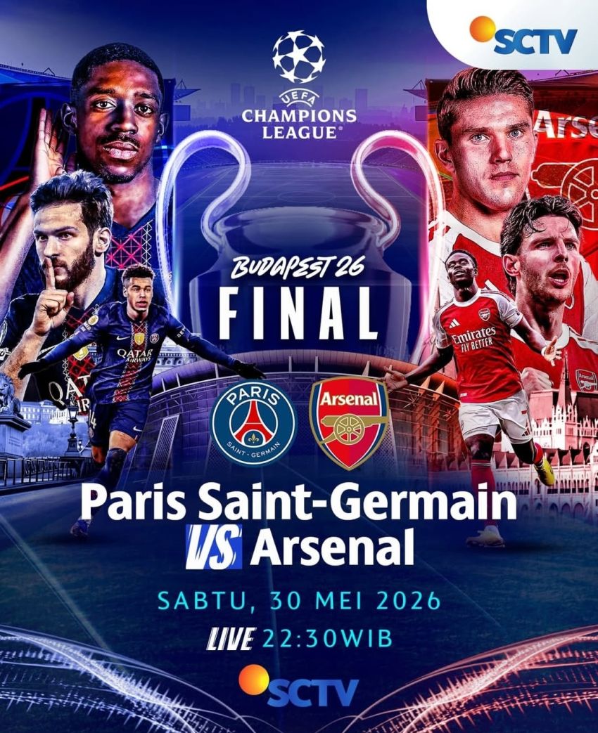 Malam Ini Final Liga Champions! Arsenal vs PSG, Antara Haus dan Sejarah