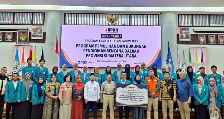 Pascabanjir Sumut: 50 Mahasiswa UNIMED Tersenyum Lega Usai Dapat Bantuan dari BPKH dan Rumah Zakat