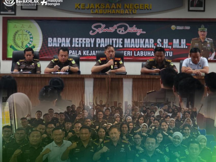 Gebrakan Perdana Kajari Labuhanbatu, Jeffry Paultje Sidak dan Pimpin Rapat Staf Strategis