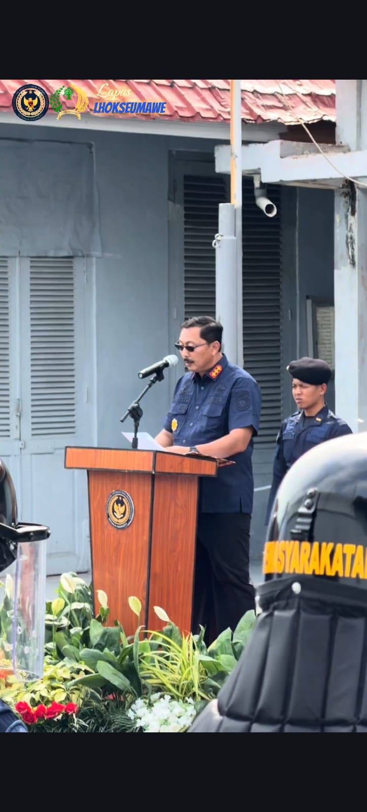 Usai Apel, Kalapas Lhokseumawe Ajak Kepala BNN dan Kapolres Razia Kamar Napi