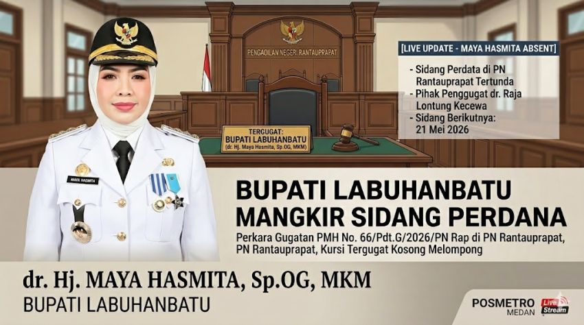 Bupati Labuhanbatu Digugat Perbuatan Melawan Hukum, Mangkir di Sidang Perdana PN Rantauprapat