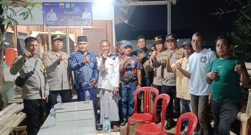Ciptakan Suasana Kondusif Polsek Medan Labuhan Kunjungi Pos Kamling