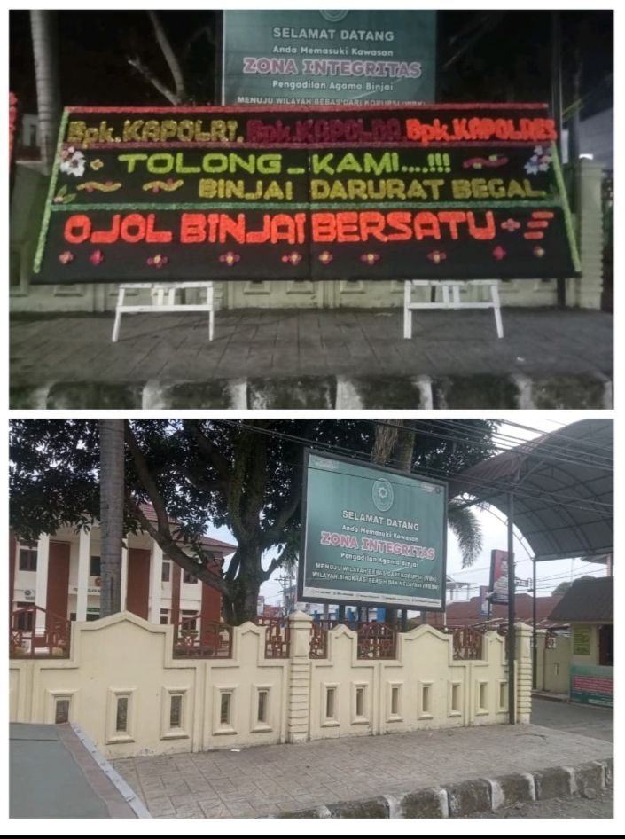 Aksi Begal di Binjai, Papan Bunga Minta Tolong Panglima TNI dan Pangdam Hilang