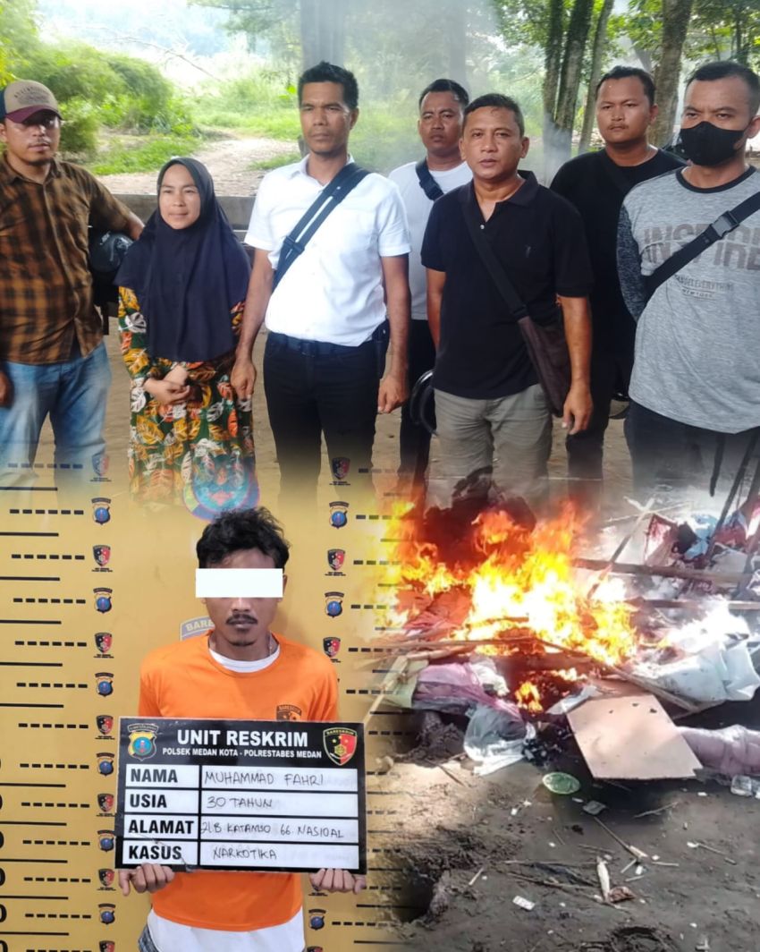 Sarang Narkoba di Gang Nasional Medan Kota Digerebek, 1 Pengedar Diciduk