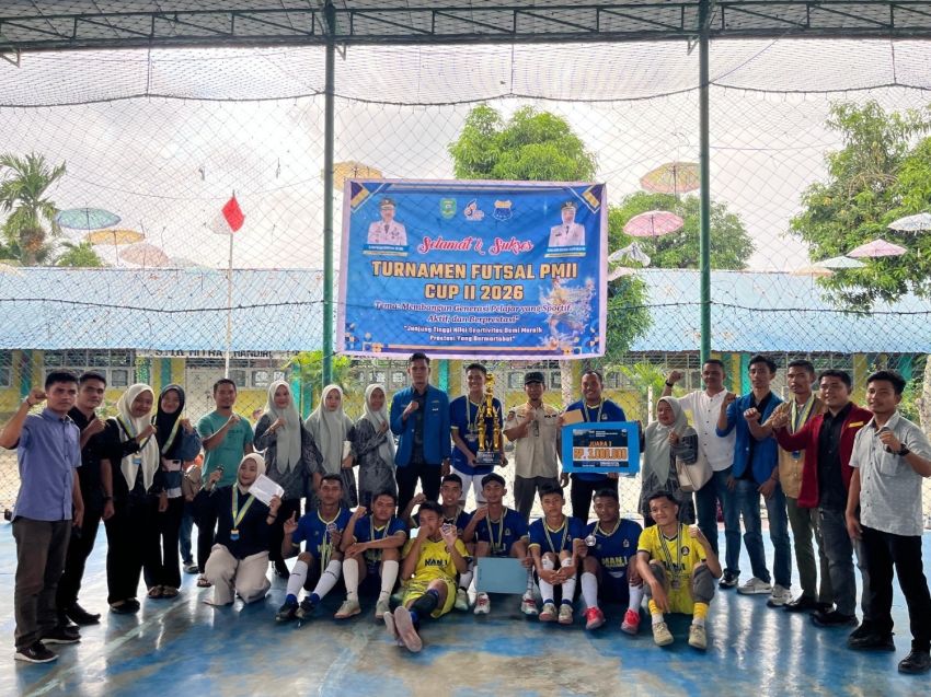 Tim Futsal MAN 1 Mandailing Natal Ukir, Juara 1 PMII Cup II 2026 Se-Tabagsel