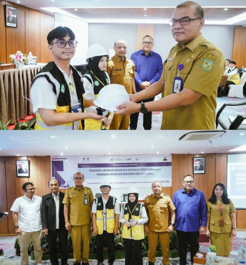 Dinas SDABMBK Kota Medan Gelar Pembukaan Pembekalan Dan Uji Sertifikasi Pengawas Kontruksi